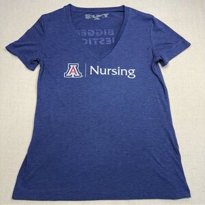 Blue U of A Nursing V-Neck T-Shirt by The Victory - Size X-Large